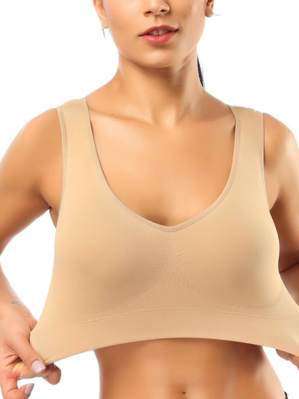 Sports Bras for Women, Seamless Comfortable Yoga Bra with Removable Pads